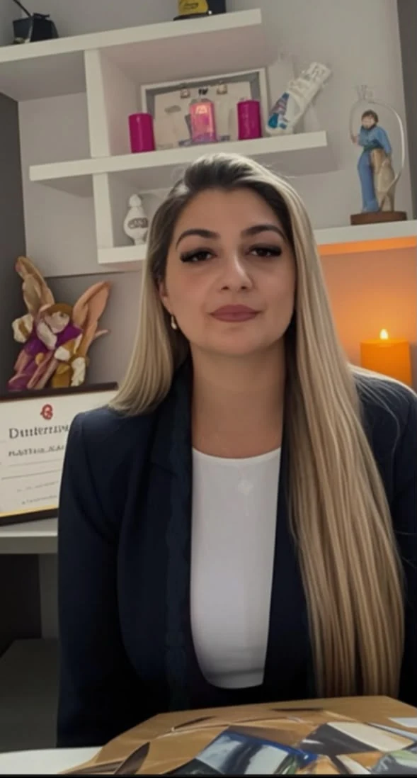 Helena Sensitiva em seu espaço de atendimento